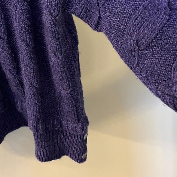 🙂French Connection Womens Cable Knit Turtleneck Sweater Cobalt Blue Size Small - Picture 5 of 8